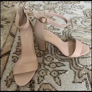 Aldo Nude Heel Sandals